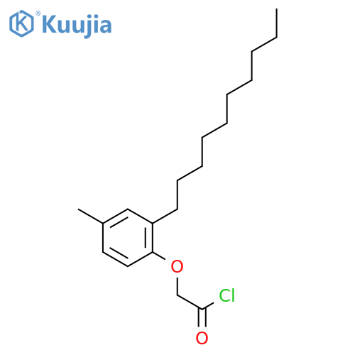 Acetyl chloride, (2-decyl-4-methylphenoxy)- structure