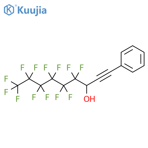 1-Nonyn-3-ol, 4,4,5,5,6,6,7,7,8,8,9,9,9-tridecafluoro-1-phenyl- structure