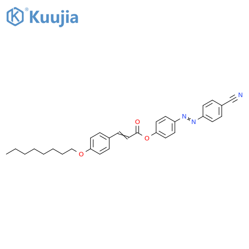 2-Propenoic acid, 3-[4-(octyloxy)phenyl]-, 4-[(4-cyanophenyl)azo]phenylester structure