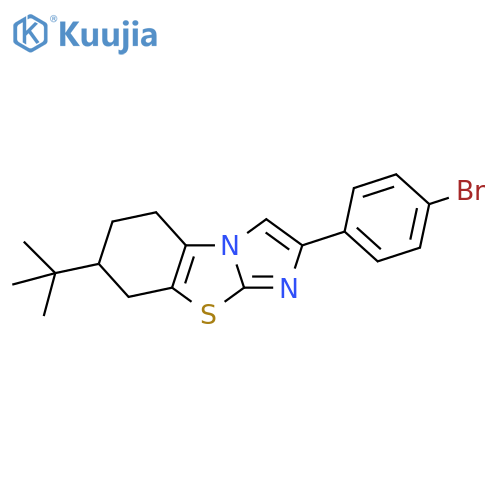 4-(4-bromophenyl)-10-tert-butyl-7-thia-2,5-diazatricyclo6.4.0.0^{2,6}dodeca-1(8),3,5-triene structure