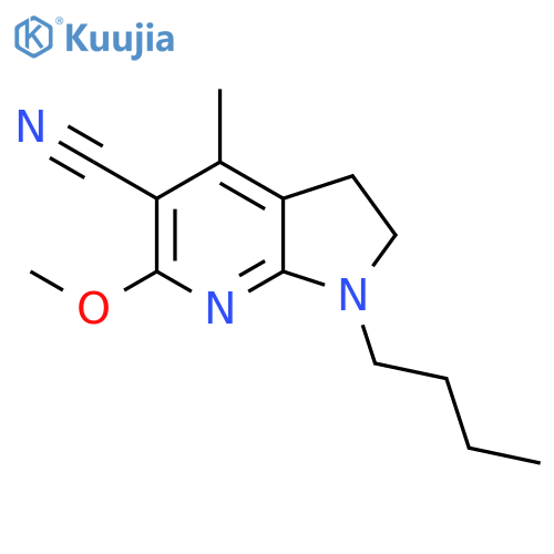 1H-Pyrrolo[2,3-b]pyridine-5-carbonitrile, 1-butyl-2,3-dihydro-6-methoxy-4-methyl- structure