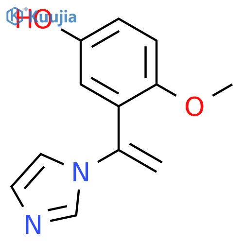 Phenol, 3-[1-(1H-imidazol-1-yl)ethenyl]-4-methoxy- structure