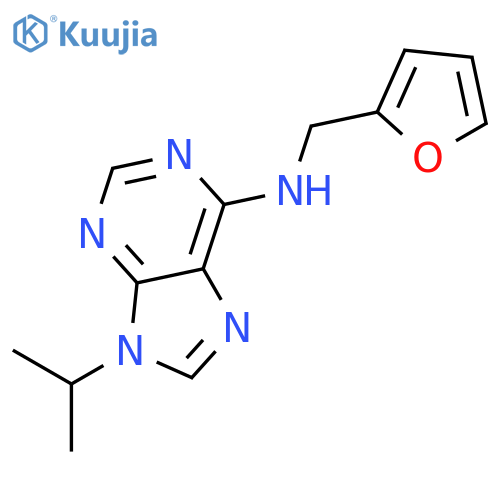9H-PURIN-6-AMINE, N-(2-FURANYLMETHYL)-9-(1-METHYLETHYL)- structure