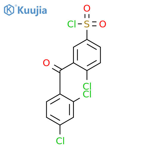 Benzenesulfonyl chloride, 4-chloro-3-(2,4-dichlorobenzoyl)- structure
