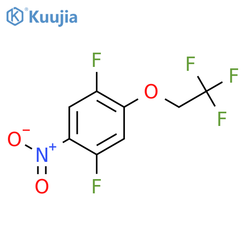 Benzene, 1,4-difluoro-2-nitro-5-(2,2,2-trifluoroethoxy)- structure