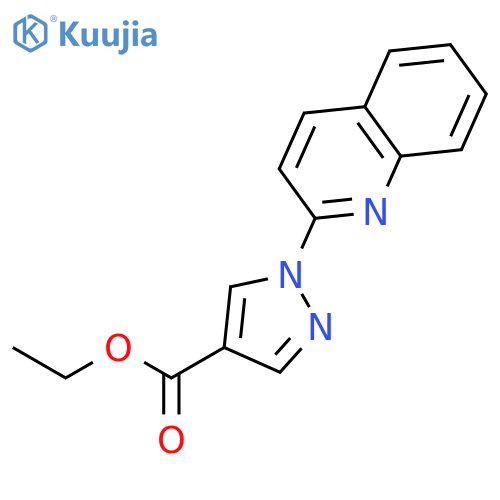1H-Pyrazole-4-carboxylic acid, 1-(2-quinolinyl)-, ethyl ester structure