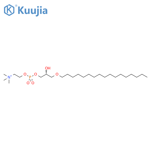 1-O-heptadecyl-2-hydroxy-sn-glycero-3-phosphocholine structure