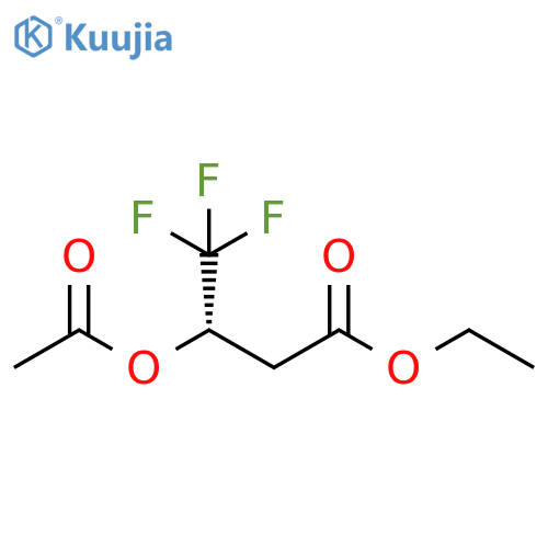 Butanoic acid, 3-(acetyloxy)-4,4,4-trifluoro-, ethyl ester, (S)- structure