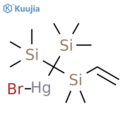 Mercury, bromo[(ethenyldimethylsilyl)bis(trimethylsilyl)methyl]- structure