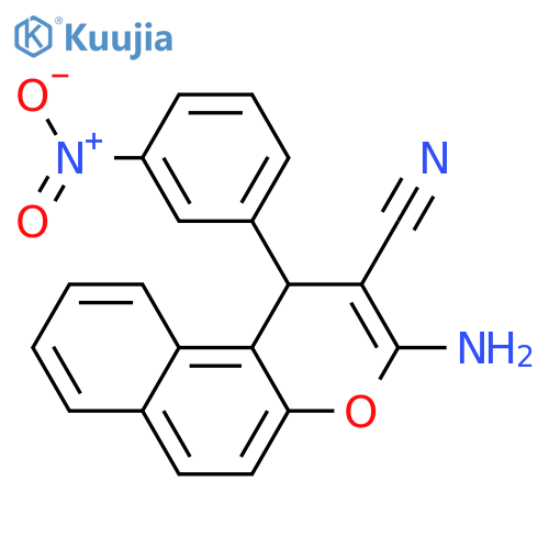 3-Amino-1-(3-nitro-phenyl)-1H-benzo[f]chromene-2-carbonitrile structure