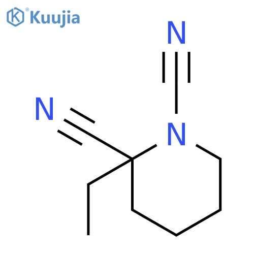 2-ethyl-1,2-Piperidinedicarbonitrile structure