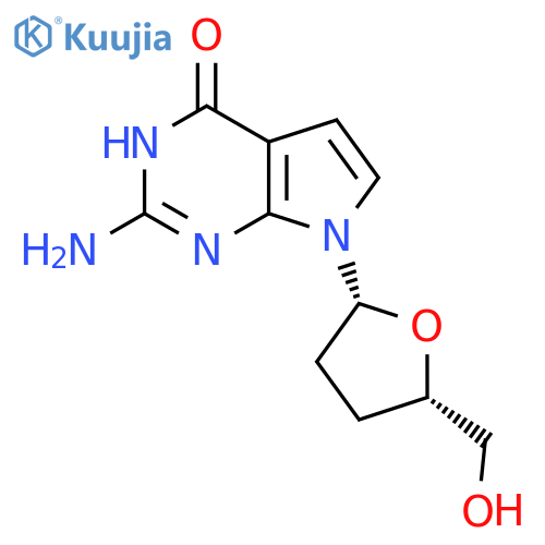 7-Deaza-2',3'-dideoxyguanosine structure