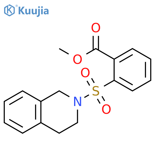 Benzoic acid, 2-[(3,4-dihydro-2(1H)-isoquinolinyl)sulfonyl]-, methyl ester structure