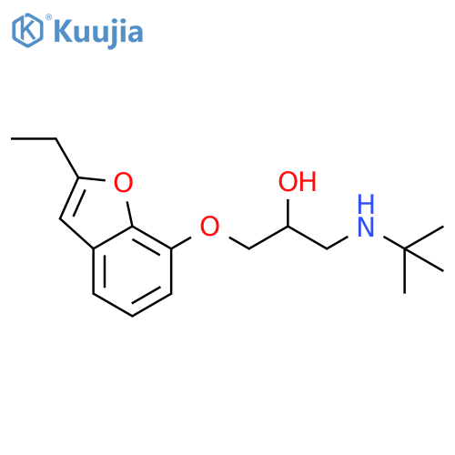 1-(tert-butylamino)-3-[(2-ethyl-1-benzofuran-7-yl)oxy]propan-2-ol structure
