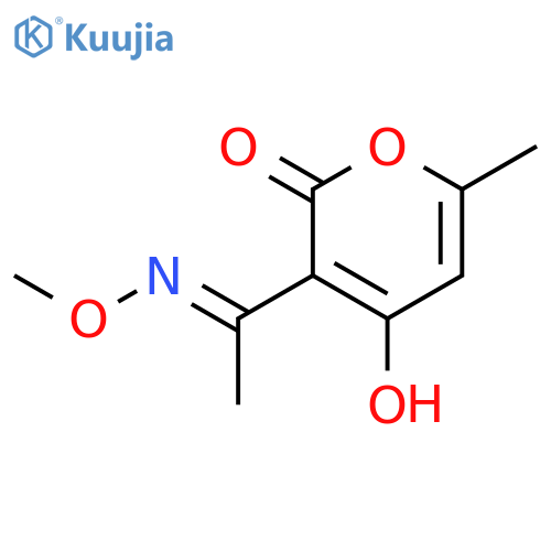2H-Pyran-2-one, 4-hydroxy-3-[1-(methoxyimino)ethyl]-6-methyl- structure