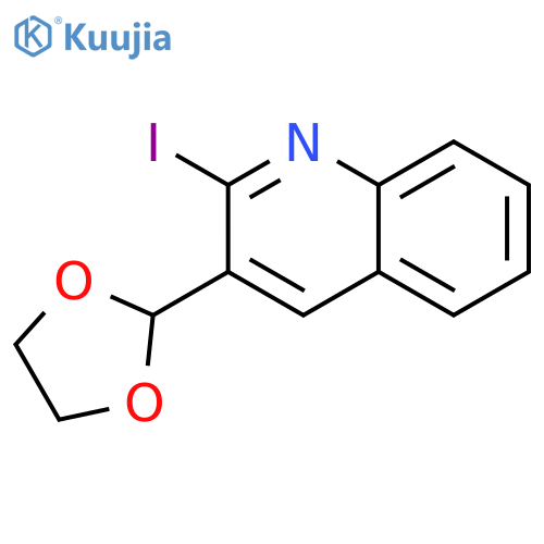 3-(1,3-dioxolan-2-yl)-2-iodoquinoline structure