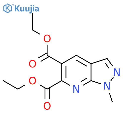 1H-Pyrazolo[3,4-b]pyridine-5,6-dicarboxylic acid, 1-methyl-, diethyl ester structure