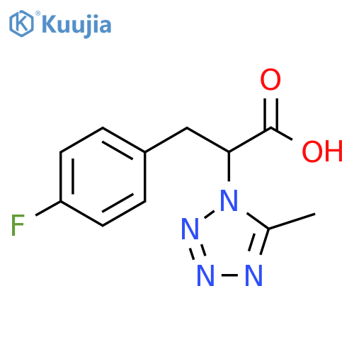 3-(4-Fluorophenyl)-2-(5-methyl-1H-1,2,3,4-tetrazol-1-yl)propanoic Acid structure