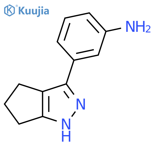3-{1H,4H,5H,6H-Cyclopentacpyrazol-3-yl}aniline structure