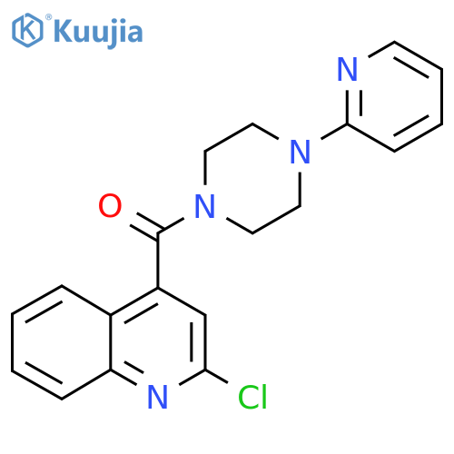 2-Chloro-4-[4-(pyridin-2-yl)piperazine-1-carbonyl]quinoline structure