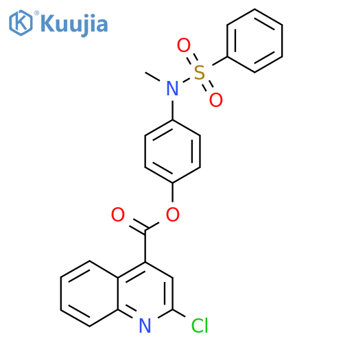4-(N-methylbenzenesulfonamido)phenyl 2-chloroquinoline-4-carboxylate structure
