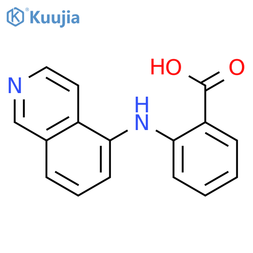Benzoic acid, 2-(5-isoquinolinylamino)- structure