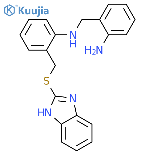 Benzenemethanamine, 2-amino-N-[2-[(1H-benzimidazol-2-ylthio)methyl]phenyl]- structure