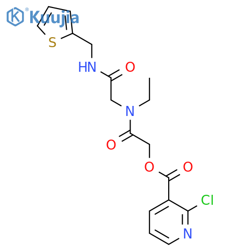 [Ethyl({[(thiophen-2-yl)methyl]carbamoyl}methyl)carbamoyl]methyl 2-chloropyridine-3-carboxylate structure