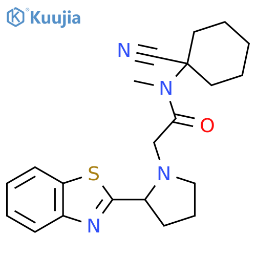 2-[2-(1,3-benzothiazol-2-yl)pyrrolidin-1-yl]-N-(1-cyanocyclohexyl)-N-methylacetamide structure