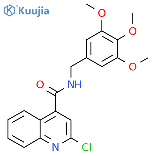 2-chloro-N-[(3,4,5-trimethoxyphenyl)methyl]quinoline-4-carboxamide structure