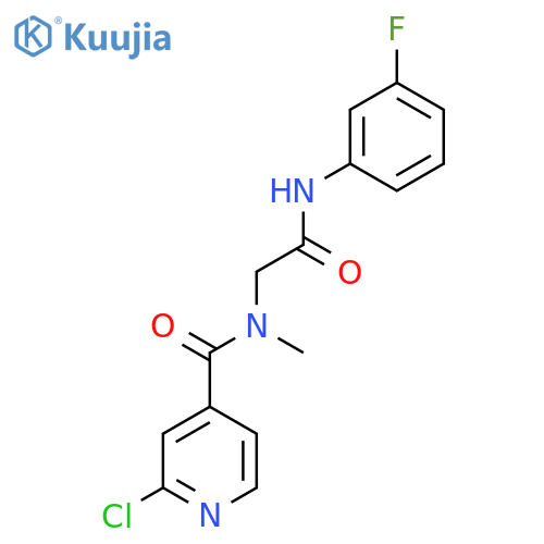 2-[1-(2-Chloropyridin-4-YL)-N-methylformamido]-N-(3-fluorophenyl)acetamide structure