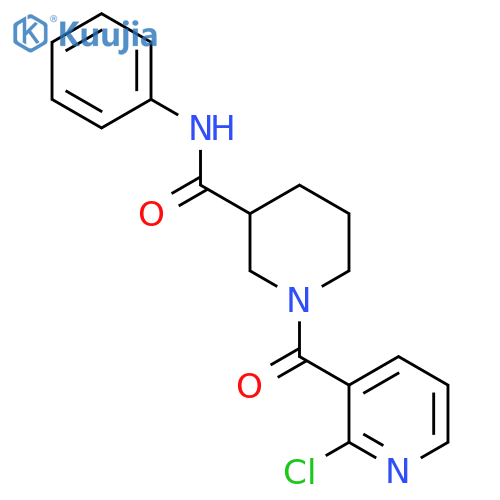 1-(2-chloropyridine-3-carbonyl)-N-phenylpiperidine-3-carboxamide structure