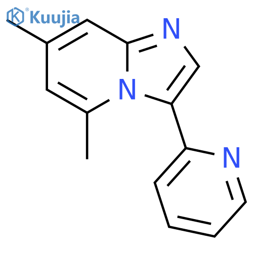Imidazo[1,2-a]pyridine, 5,7-dimethyl-3-(2-pyridinyl)- structure