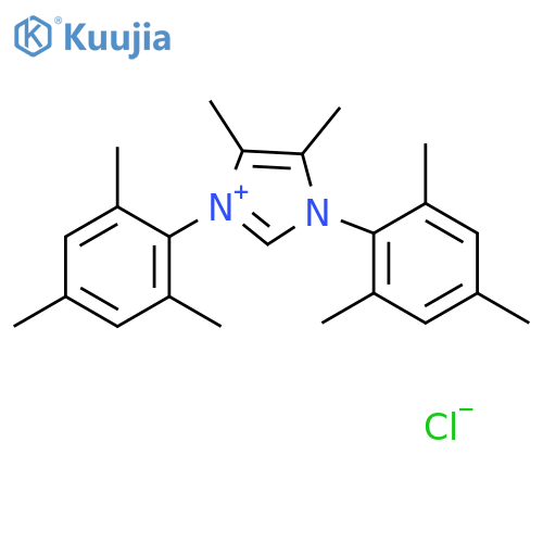 1H-Imidazolium, 4,5-dimethyl-1,3-bis(2,4,6-trimethylphenyl)-, chloride (1:1) structure