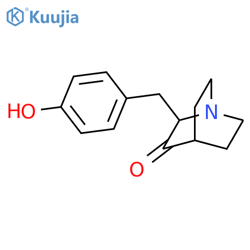 1-Azabicyclo[2.2.2]octan-3-one, 2-[(4-hydroxyphenyl)methyl]- structure