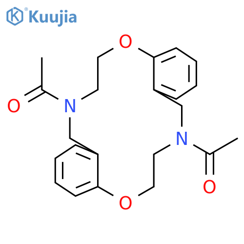 Dibenzo[f,m][1,8,4,11]dioxadiazacyclotetradecine, 8,17-diacetyl-6,7,8,9,15,16,17,18-octahydro- structure