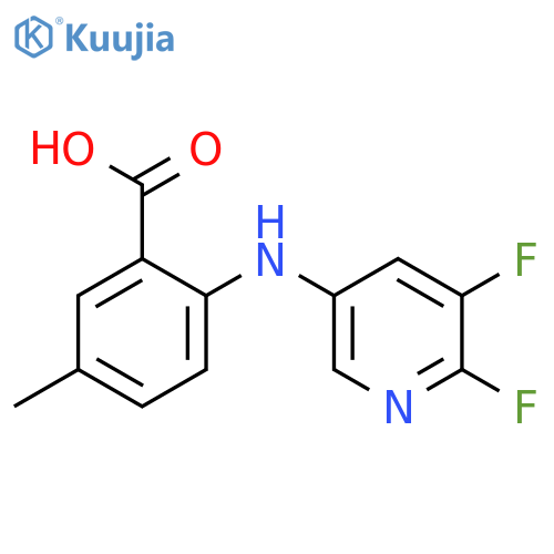 2-((5,6-Difluoropyridin-3-yl)amino)-5-methylbenzoic acid structure