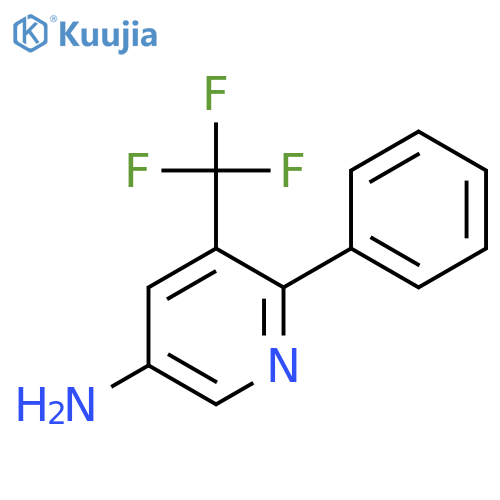 6-Phenyl-5-(trifluoromethyl)pyridin-3-amine structure