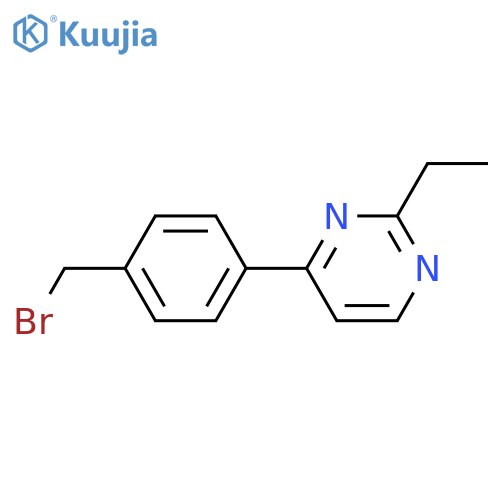 Pyrimidine, 4-[4-(bromomethyl)phenyl]-2-ethyl- structure