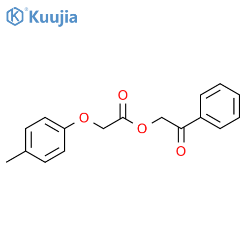 Acetic acid, (4-methylphenoxy)-, 2-oxo-2-phenylethyl ester structure