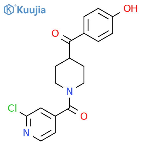 4-[1-(2-Chloropyridine-4-carbonyl)piperidine-4-carbonyl]phenol structure
