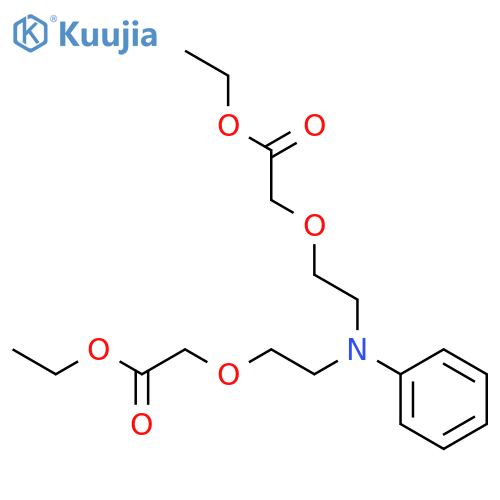 Acetic acid, 2,2'-[(phenylimino)bis(2,1-ethanediyloxy)]bis-, diethyl ester structure