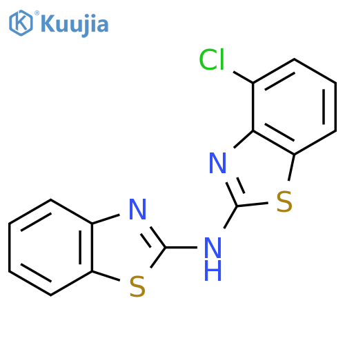 N-(1,3-benzothiazol-2-yl)-4-chloro-1,3-benzothiazol-2-amine structure