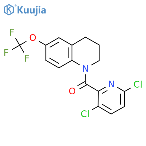 1-(3,6-Dichloropyridine-2-carbonyl)-6-(trifluoromethoxy)-1,2,3,4-tetrahydroquinoline structure