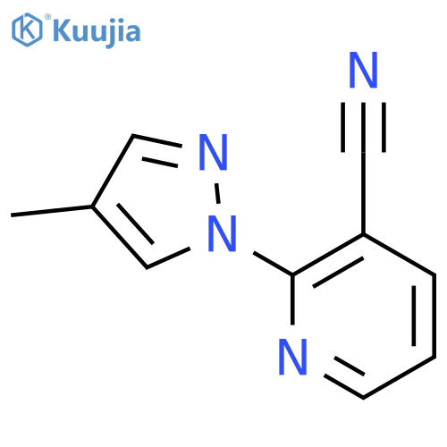 2-(4-Methyl-1H-pyrazol-1-yl)nicotinonitrile structure