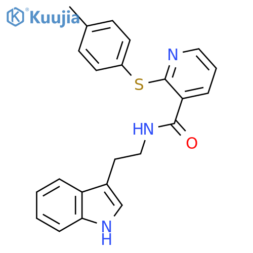 N-(2-Indol-3-ylethyl)(2-(4-methylphenylthio)(3-pyridyl))formamide structure