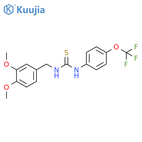 N-(3,4-Dimethoxybenzyl)-N'-4-(trifluoromethoxy)phenylthiourea structure