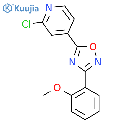 5-(2-Chloropyridin-4-yl)-3-(2-methoxyphenyl)-1,2,4-oxadiazole structure