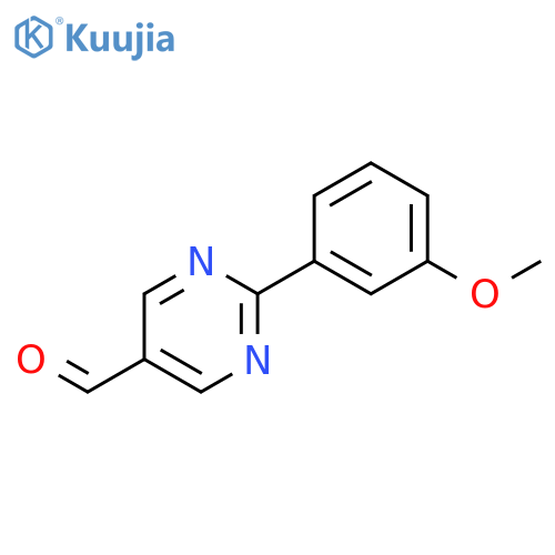 2-(3-methoxyphenyl)pyrimidine-5-carbaldehyde structure