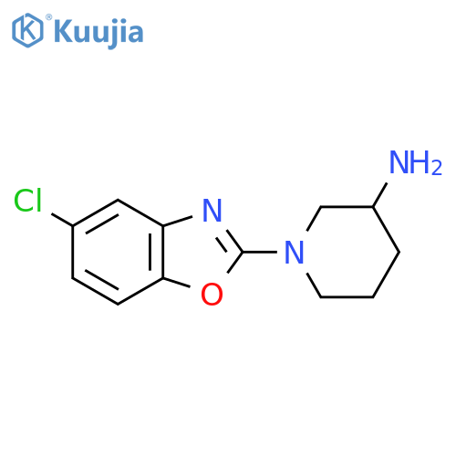 1-(5-chloro-1,3-benzoxazol-2-yl)piperidin-3-amine structure